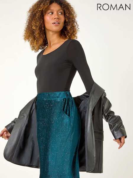 Roman Velvet Shimmer Skirt (AR1511) | ‏201‏₪