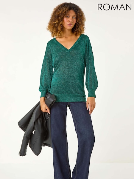 Roman Green Relaxed Shimmer Jumper (AR1517) | € 55