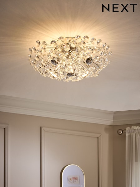 Chrome Fiori Flush Fitting Ceiling Light (AR1597) | €172