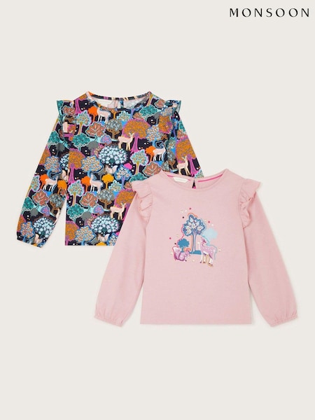 Monsoon Woodland Long Sleeve 100% Cotton Tops 2 Pack (AR1646) | 42 € - 48 €