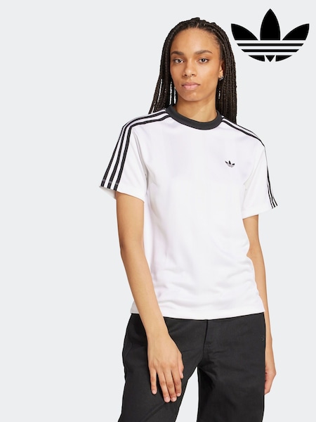 adidas Originals White Jacquard T-Shirt (AR1926) | €44