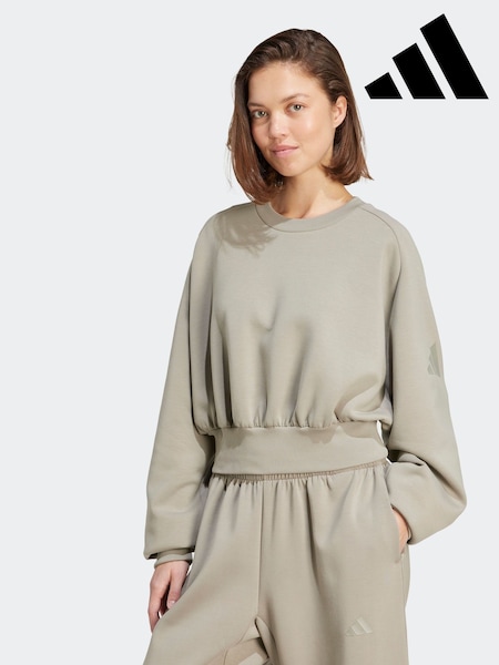 adidas Green ALL SZN Soft Lux Loose Sweatshirt (AR2055) | €66