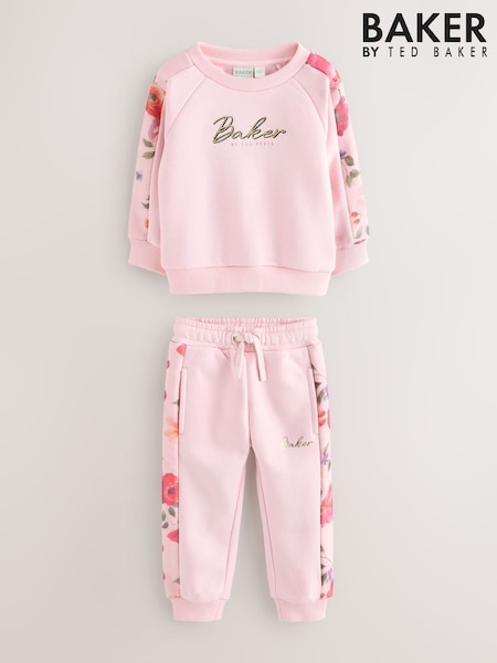 Baker by Ted Baker Floral Print Organza Sweat Top & Joggers Set 2 Piece (AR2150) | AZN 90 - AZN 98
