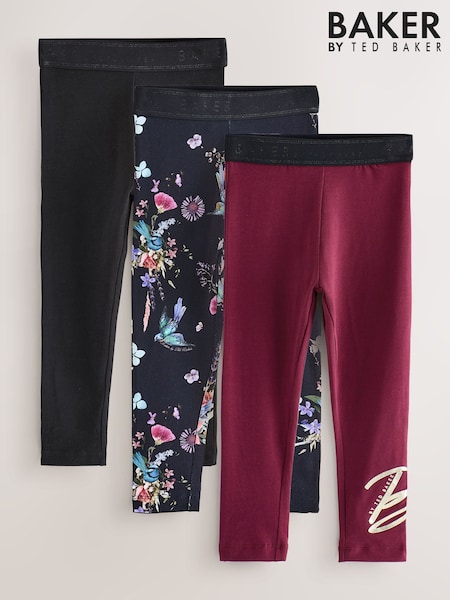 Negru/roşu - Set colanți Baker by Ted Baker 3 (AR2171) | 186 LEI - 216 LEI
