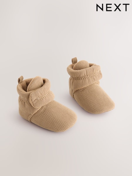 Tan Brown Baby Touch Fastening Slipper Boots (0-2mths) (AR2196) | € 10 - € 11