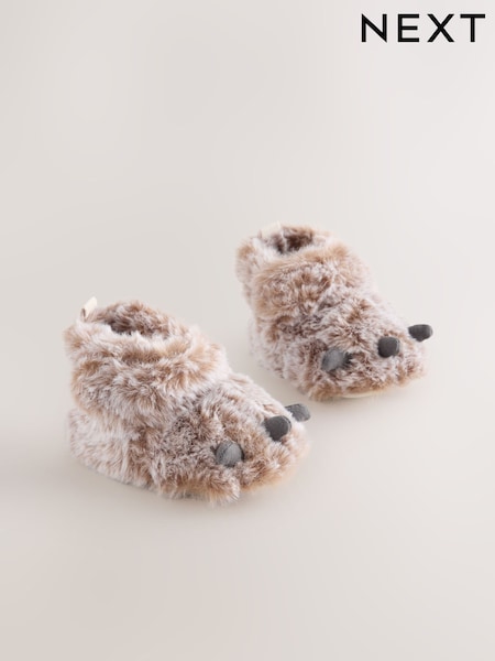 Neutral Bear Claw Baby Touch Fastening Slipper Boots (0-2mths) (AR2200) | €14