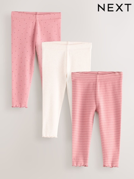 Pink - Cosy Leggings 3 Pack (3mths-7yrs) (AR2238) | 21 € - 27 €