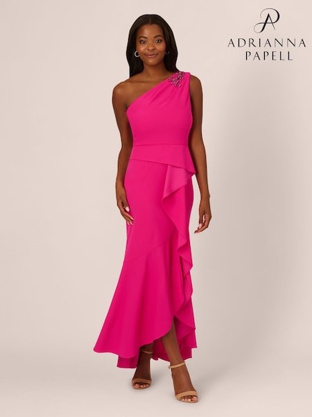 Adrianna Papell Pink Studio Beaded Knit Crepe Gown (AR2250) | €211