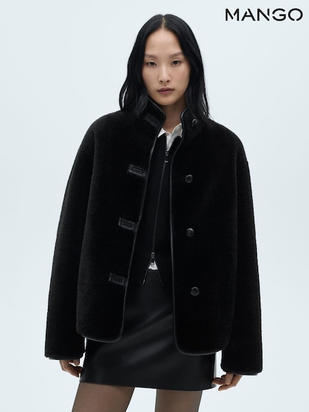 Mango Black Fleece Duffle Coat (AR2293) | €79