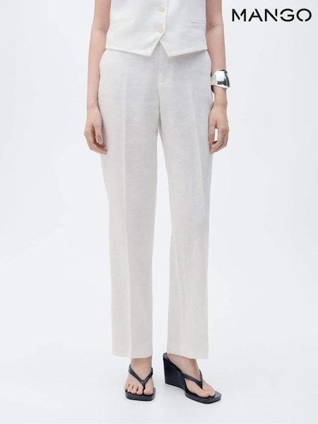 Mango Cream 100% Cotton Trousers Boreli (AR2313) | €63