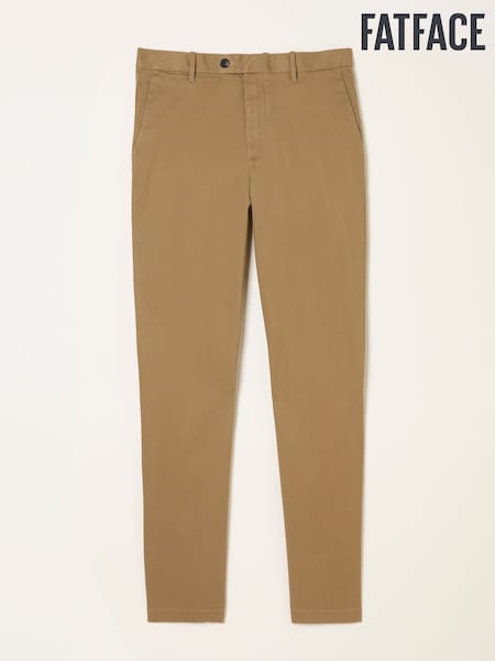 FatFace Bosbury Stone Tailored Fit Smart Chino Trousers (AR2348) | AED303