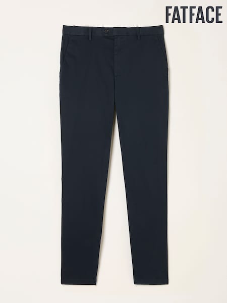 FatFace Bosbury Dark Navy Tailored Fit Smart Chino Trousers (AR2349) | AED303