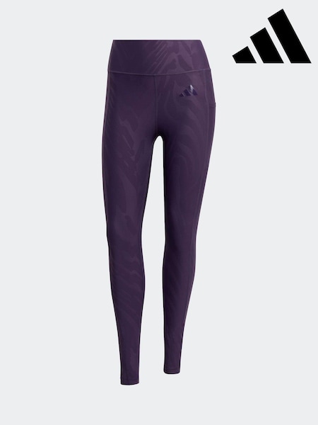 adidas Purple Optimé AOP Full-Length Leggings (AR2374) | AED320