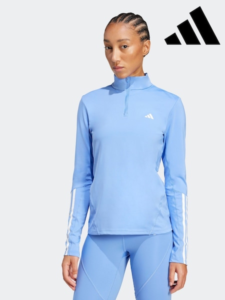 adidas Blue Hyperglam Training Quarter-Zip Top (AR2456) | R$ 345