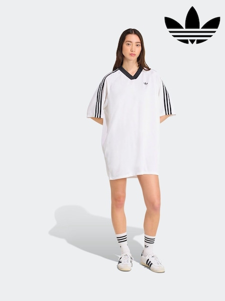 adidas Originals White Jacquard Dress (AR2634) | OMR22