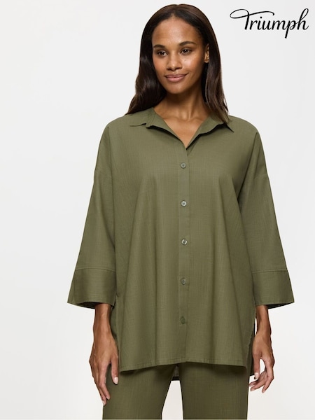 Triumph Boyfriend Green Summer Wear 100% Cotton Shirt (AR2642) | €50