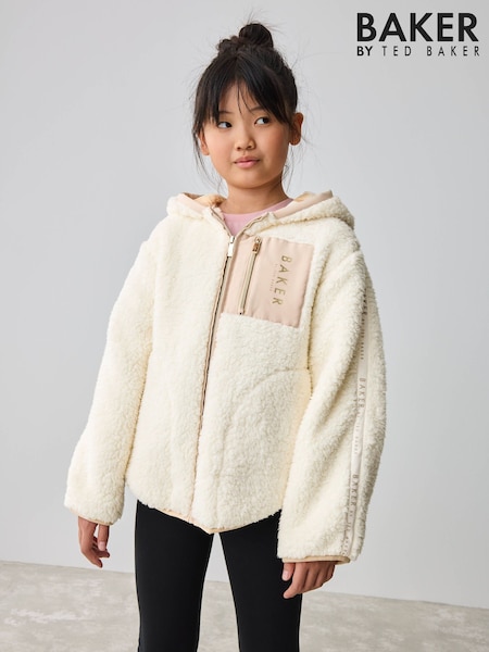 Baker by Ted Baker Zip Through Hooded Fleece Jacket (AR2728) | AED209 - AED251