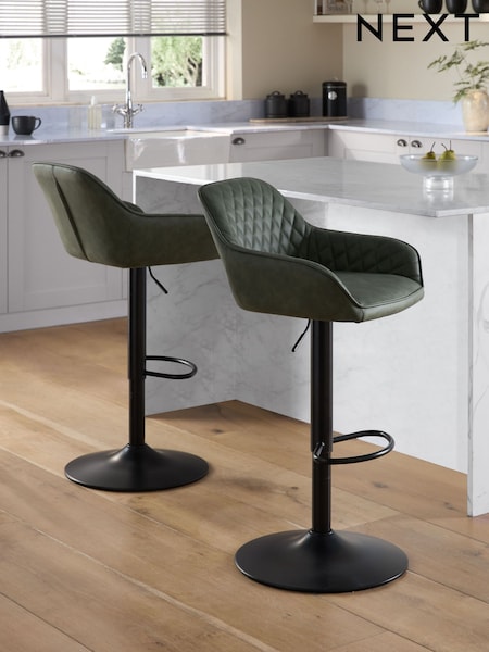 Green Hamilton Quilted Kitchen Bar Stool (AR2788) | €190