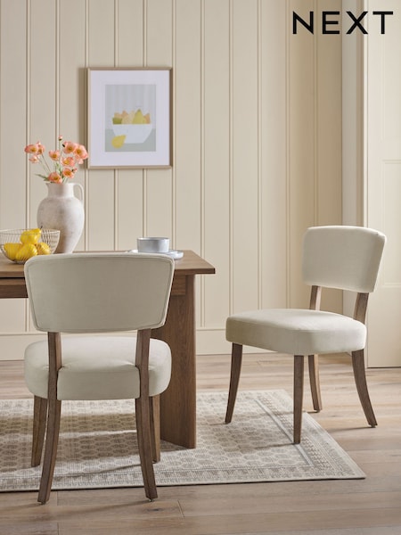 Set of 2 Natural Remi Light Wood Leg Dining Chairs (AR2790) | €380