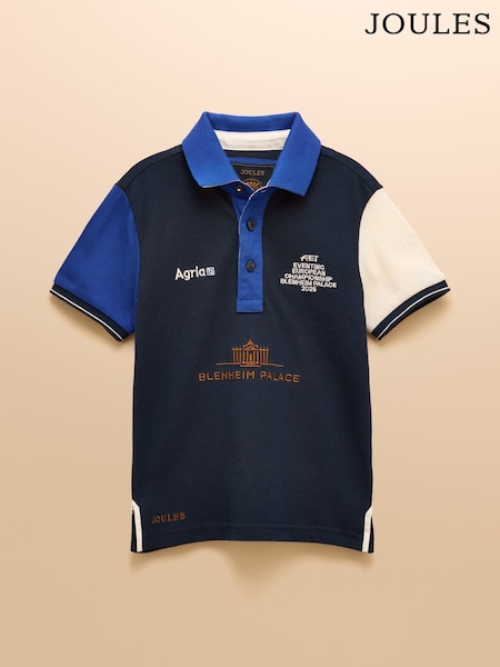 Official Blenhiem Navy European Championship Kids' Pique Polo Shirt (AR2955) | AED175 - AED204