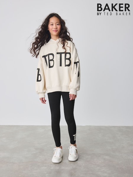 Baker by Ted Baker Neutral Tonal Branded Hoodie and Leggings Set 2 Piece (AR3124) | AED227 - AED257