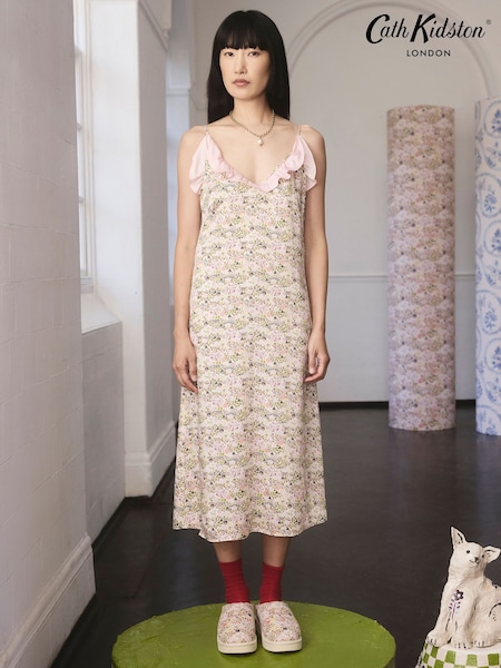 Cath Kidston Pink Tiny Town Slip Dress (AR3317) | €61