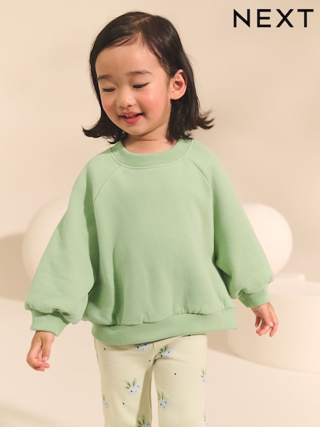 Sage Green Crew Sweatshirt (3mths-7yrs) (AR3353) | €14 - €17