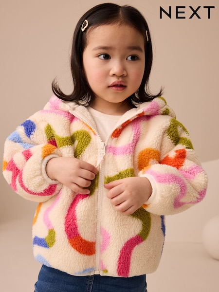 Cream Rainbow Squiggle Zip Through Fleece (3mths-7yrs) (AR3366) | R$ 155 - R$ 175