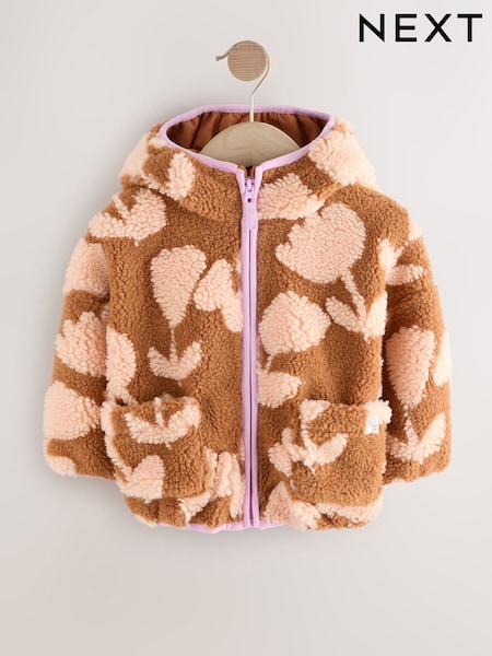 Brown Floral Zip Through Fleece (3mths-7yrs) (AR3371) | €29 - €32