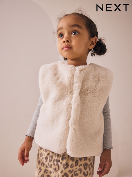 Cream - Faux Fur Gilet (3mths-7yrs) (AR3377) | € 17 - € 20