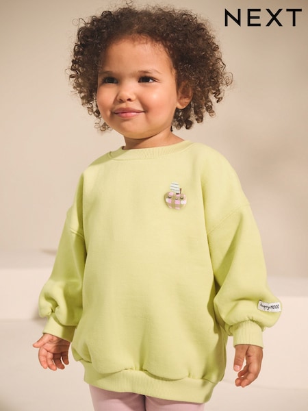 Lime Green Apple Character - Crew Neck Sweatshirt (3mths-7yrs) (AR3382) | 14 € - 17 €