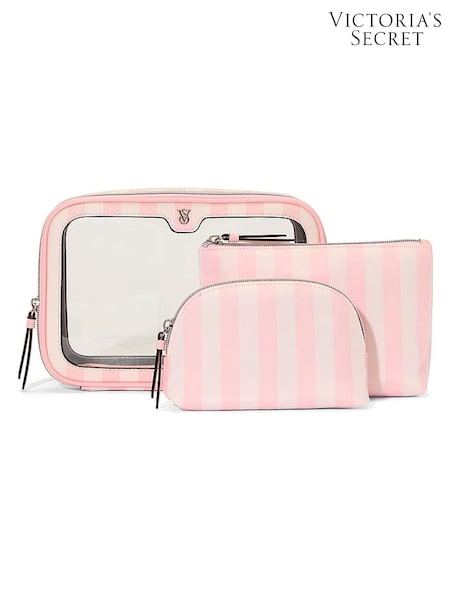 Victoria's Secret Iconic Stripe Pink Travel Trio Makeup Bag (AR3655) | €40