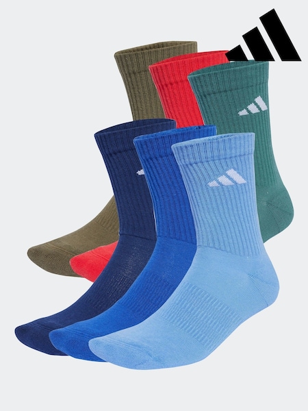 adidas Blue Logo Crew Socks 6 Pack (AR3739) | €28