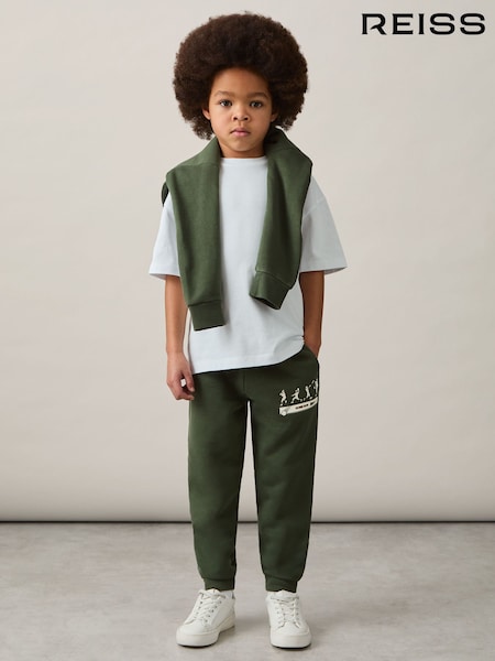 Reiss Pine Green Altuve 3-9 yrs Varsity League Oversized Joggers Cotton-Blend (AR3825) | €49