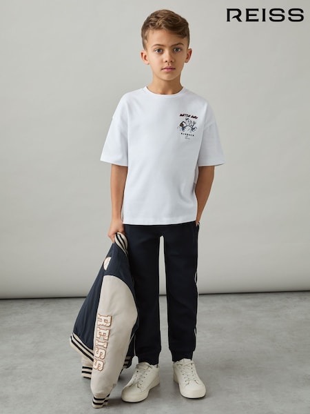 Off White - Reiss Young Cotton Oversized Match Day T-Shirt (AR3845) | 28 €