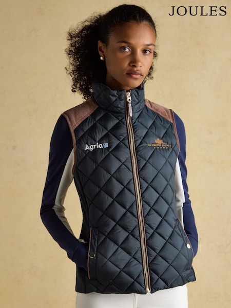 Official Blenhiem Navy European Championship Showerproof Diamond Quilted Gilet (AR3917) | R$ 980