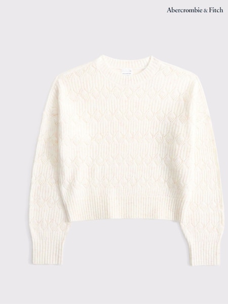 Pointelle Crew Neck Stripe Knitted Jumper (AR4437) | €61