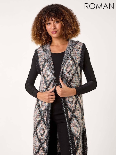 Roman Diamond Hooded Knit Gilet (AR4523) | €71