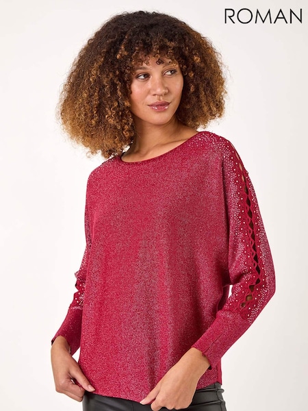Roman Red Sleeve Braid Detail Knit Jumper (AR4529) | € 66