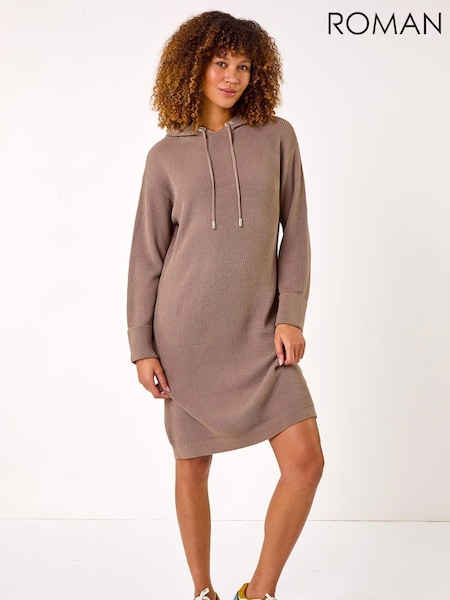 Luonnollinen - Roman Hooded Knit Dress (AR4532) | €79