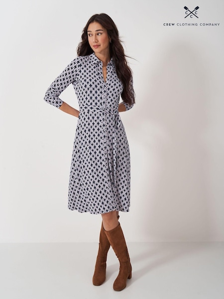 Crew Clothing Blue Emma Jersey Shirt Dress (AR4599) | €107