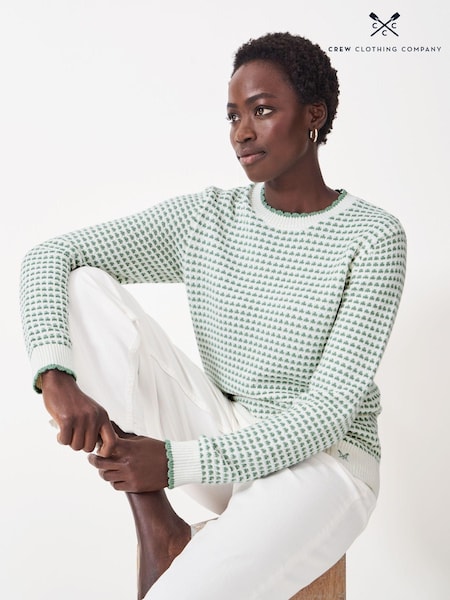 Crew Clothing Green Tanni Stitch Jumper (AR4604) | ₪327