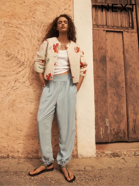 Mid Blue Hareem Lightweight Denim Trousers (AR4688) | €48