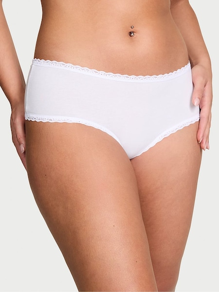 Victoria's Secret White Cheeky Cotton Lace Waist Knickers (AR4717) | €10.50