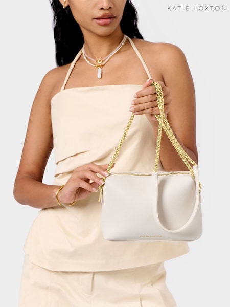 Katie Loxton White Margot Chain Crossbody Bag (AR4802) | ₪251