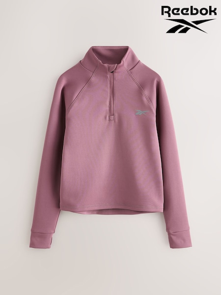 Reebok Dusty Pink Perfomance Long Sleeve Quarter Zip Top (AR6100) | €22.50 - €31
