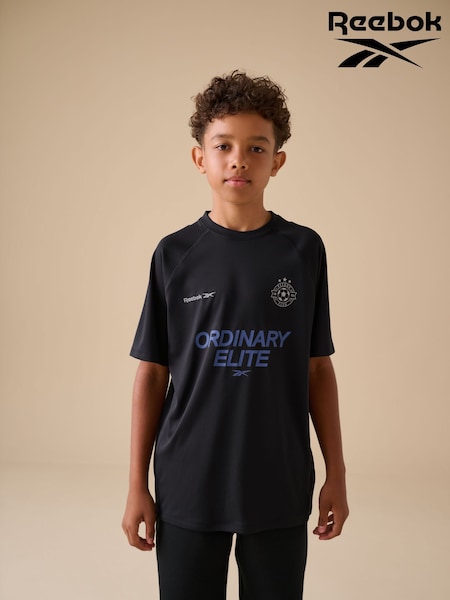 Reebok Sports Short Sleeve Football Logo Black T-Shirt (AR6135) | €15.50 - €22.50