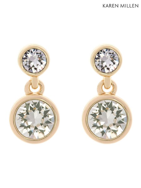 Karen Millen Crystal Dot Drop Earrings (AR6160) | ₪226