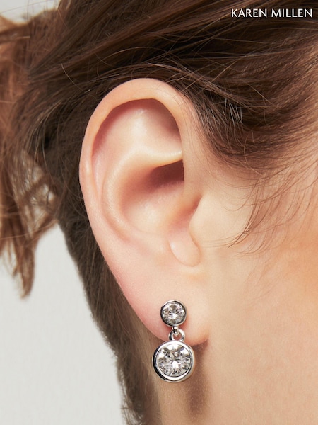 Karen Millen Crystal Dot Drop Earrings (AR6161) | ₪226