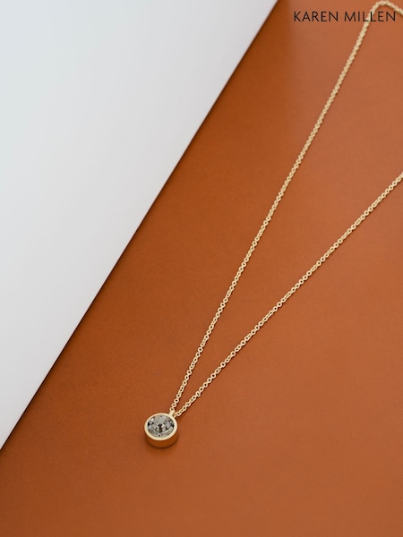 Karen Millen Gold Tone Crystal Dot Pendant Necklace (AR6173) | €57